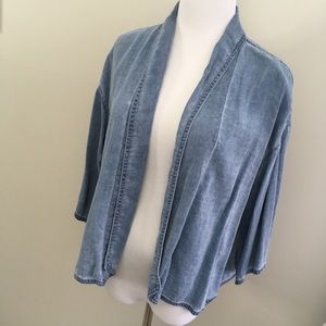 Old Navy Open Front Chambray Throw Over